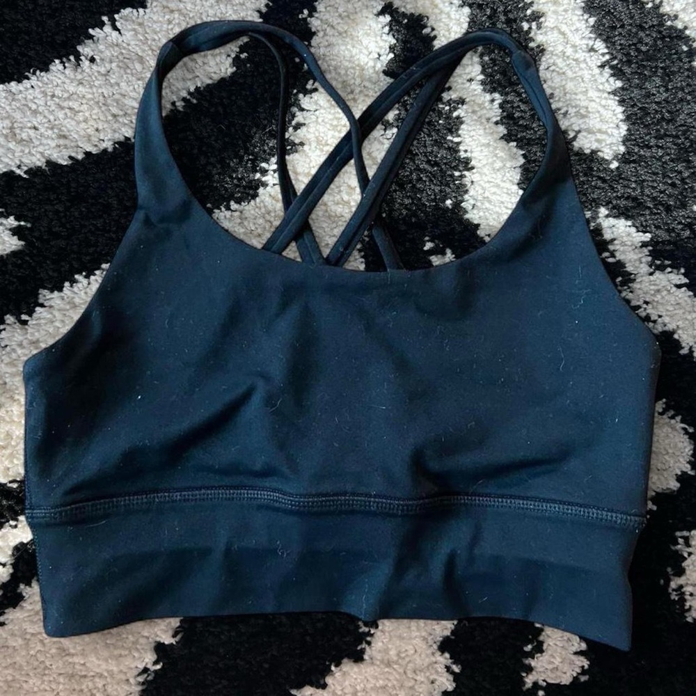 Black Strappy Women's Sports Bra